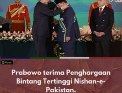 Prabowo terima Penghargaan Bintang Tertinggi Nishan-e-Pakistan.
